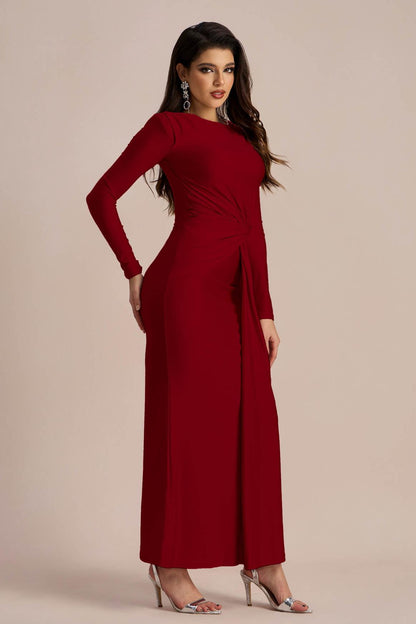 Amanda Long Sleeve Twist Front Maxi Dress