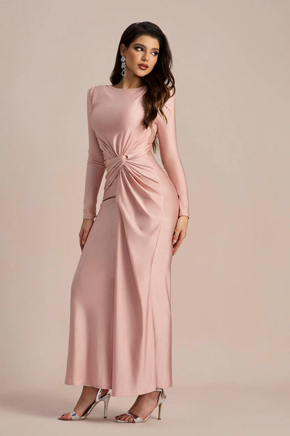 Amanda Long Sleeve Twist Front Maxi Dress