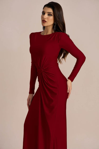 Amanda Long Sleeve Twist Front Maxi Dress