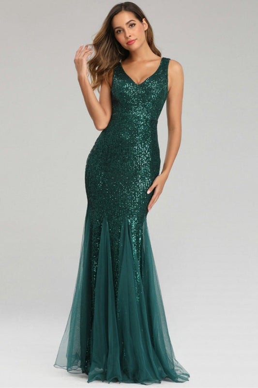 Adeline Sparkly Sequin Fishtail Gown