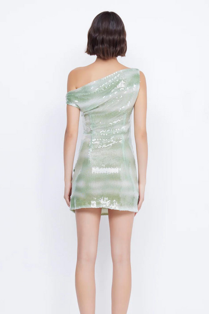 Sheila Asymmetrical Sequin Mini Dress