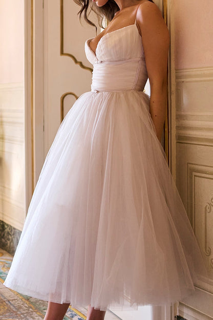 Countess Cabernet Tulle Midi Dress