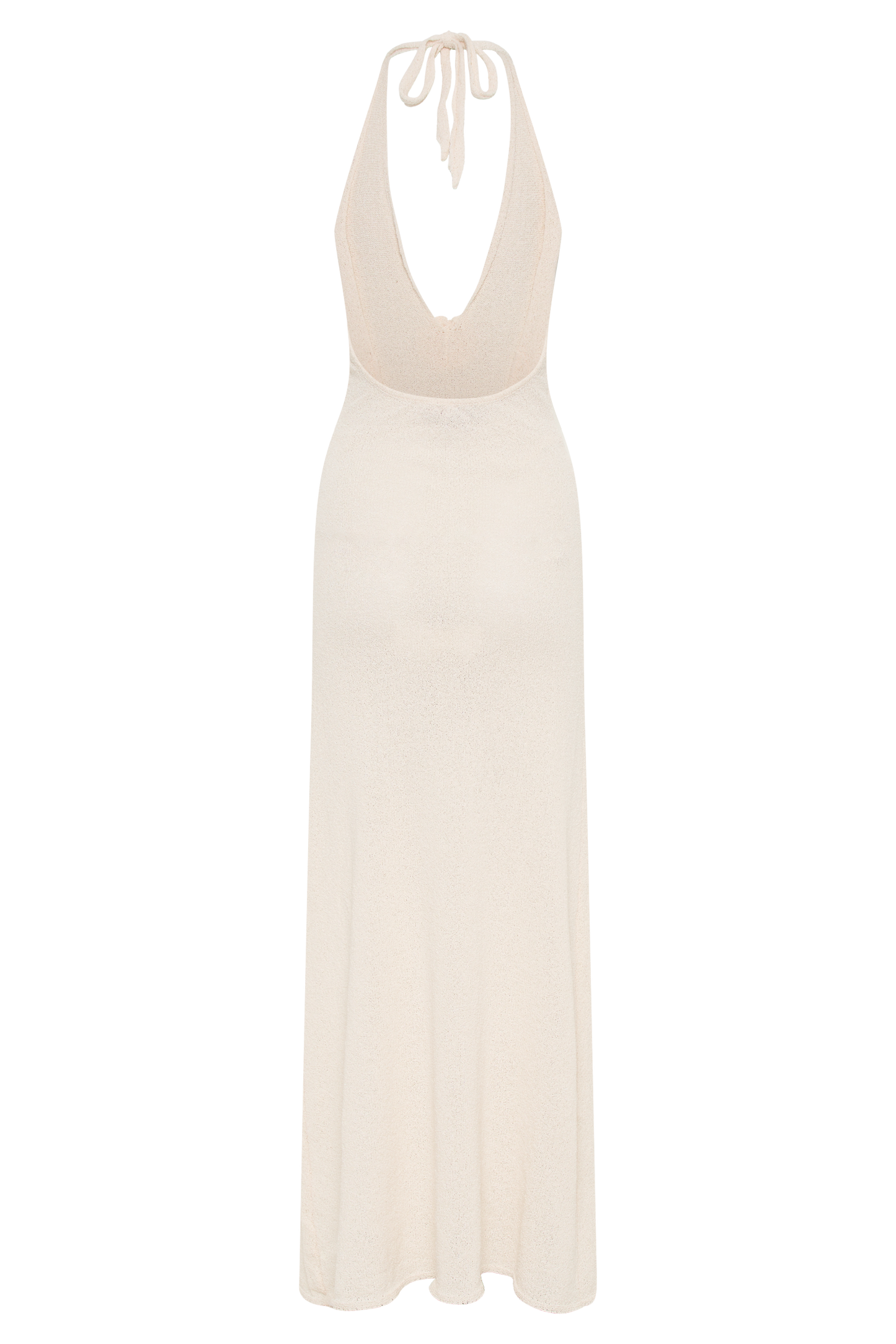 Barbara Halter Floral Applique Knit Maxi Dress