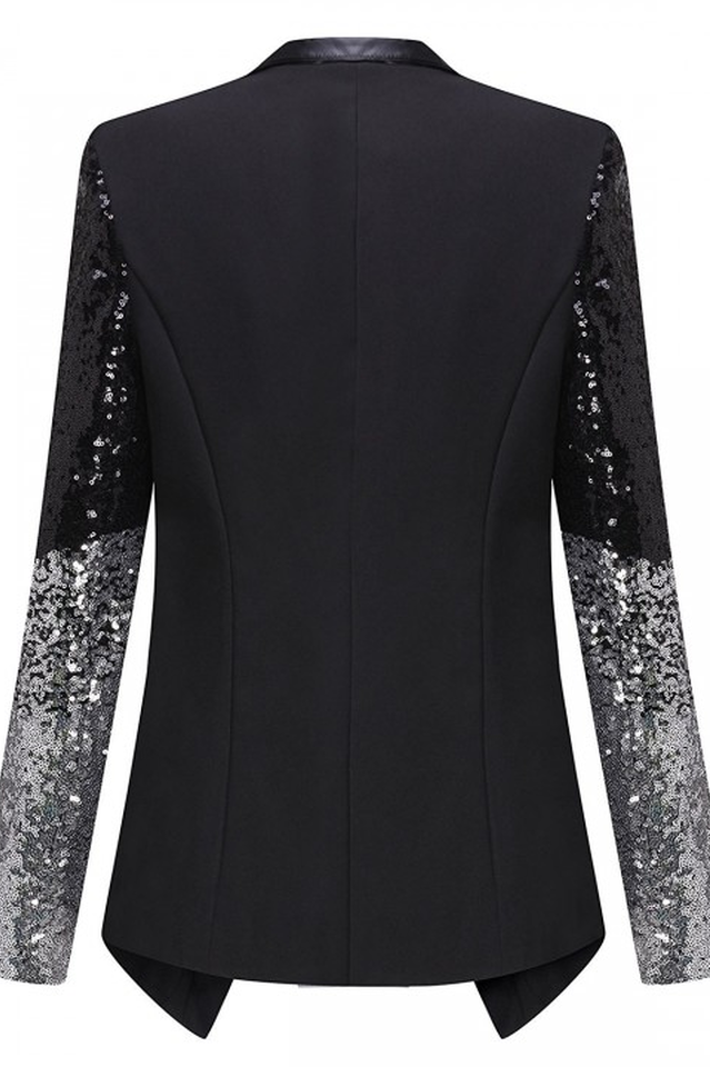 Blazer With Sequins Sleeve