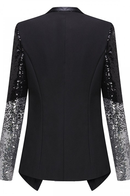 Blazer With Sequins Sleeve