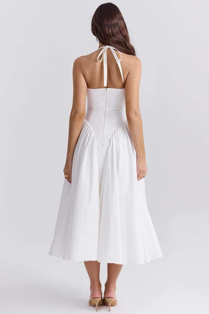 Alice Halterneck Open Back Midi Dress