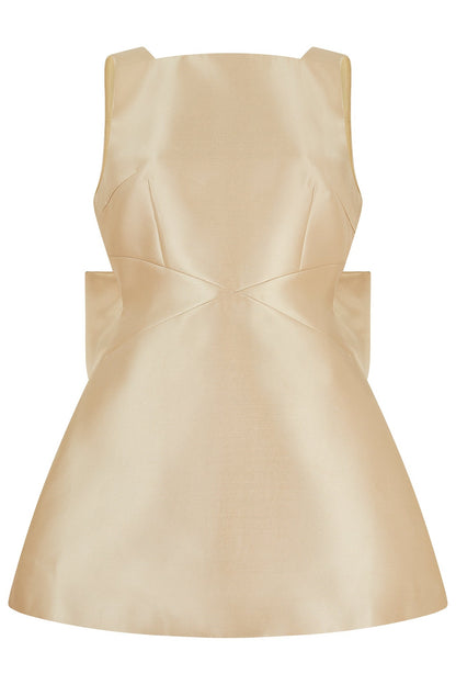 Chloe Open Back Bow Detail Mini Dress